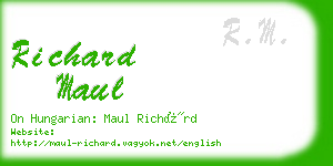 richard maul business card